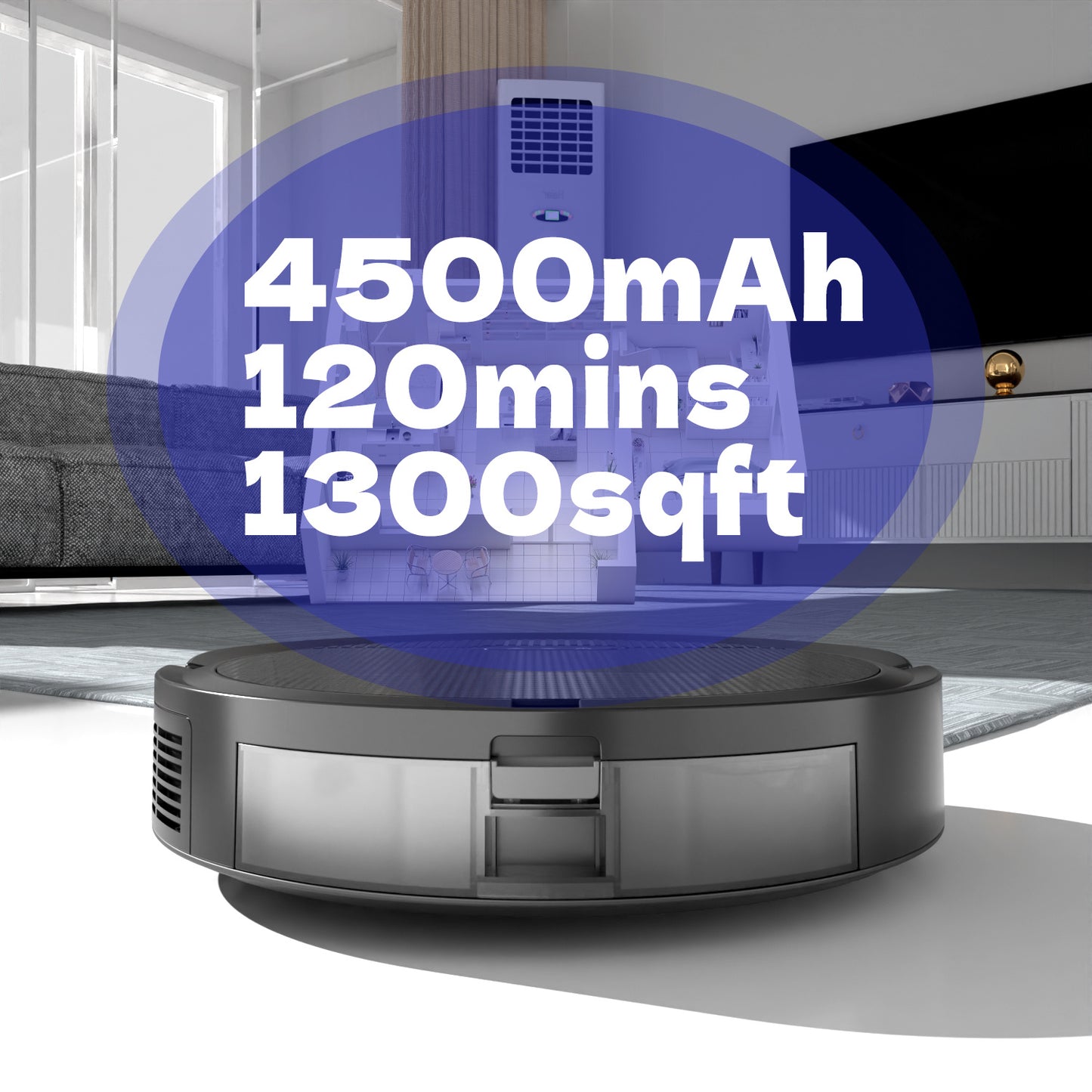 Clean Command V3 – MJHOMEFINDER 3-in-1 Smart Robot Vacuum, Mop & Sweeper (5000Pa)
