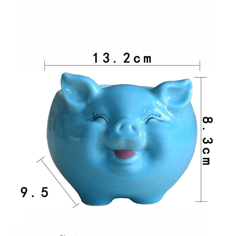 “Piggy Planters” – Home Grown & Happy Flower Pot Ceramic Decorative Ornaments
