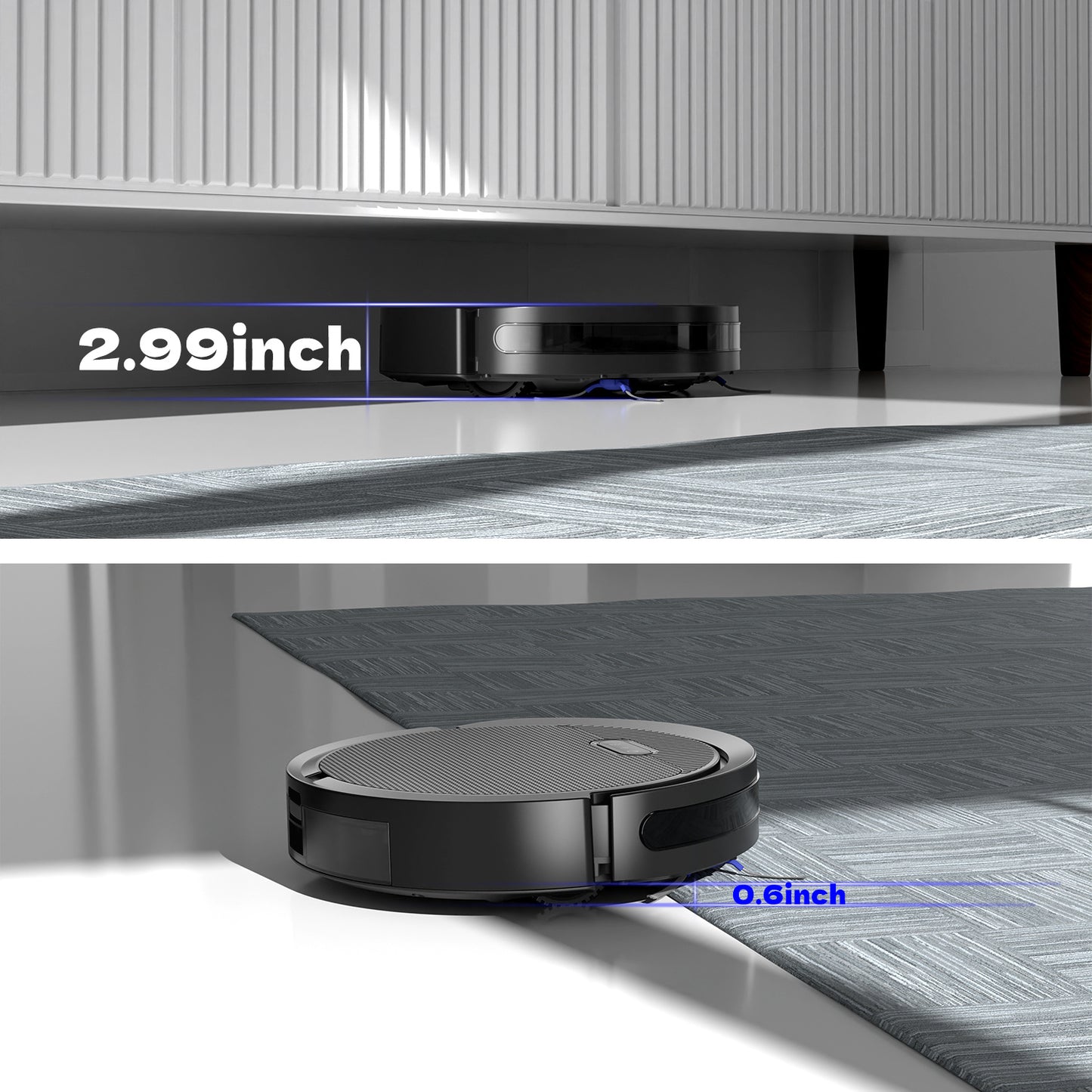 Clean Command V3 – MJHOMEFINDER 3-in-1 Smart Robot Vacuum, Mop & Sweeper (5000Pa)