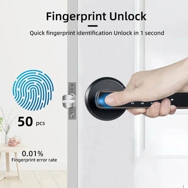 Keyless Confidence – MJHOMEFINDER Smart Fingerprint Door Lock With Lock Smart, App Control And Key Biometric Door Lock