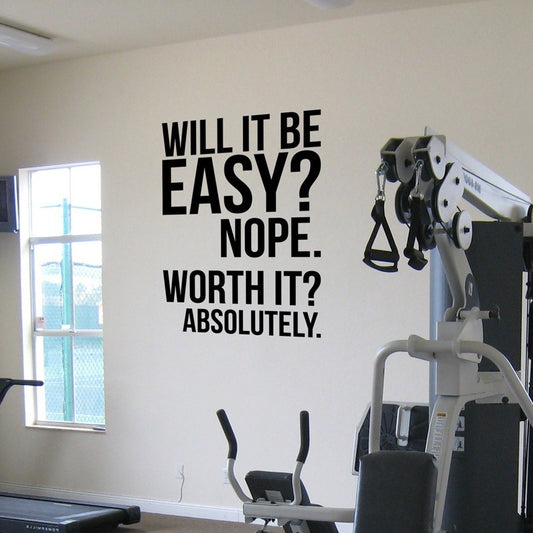 “Worth Every Wall” – MJHOMEFINDER Motivational Decorative Wall Stickers