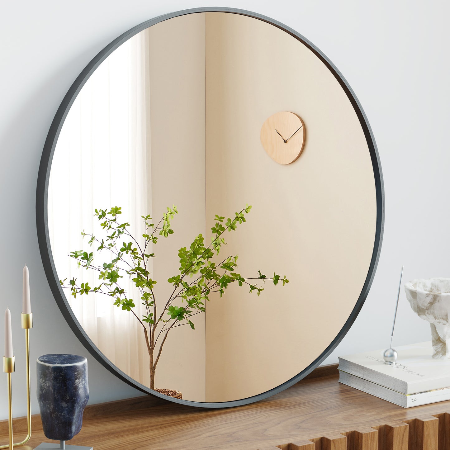 “Reflections of Success” – MJHOMEFINDER 20x30 Gold Arched Wall Mirror
