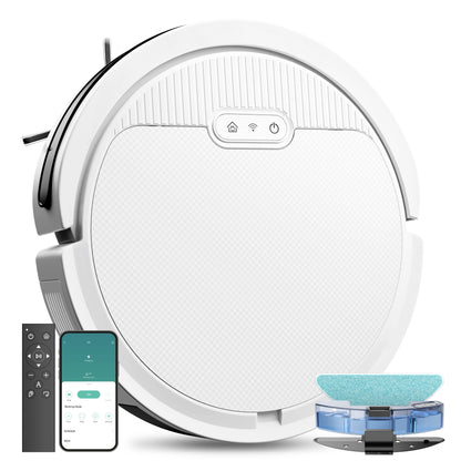 Clean Command V3 – MJHOMEFINDER 3-in-1 Smart Robot Vacuum, Mop & Sweeper (5000Pa)