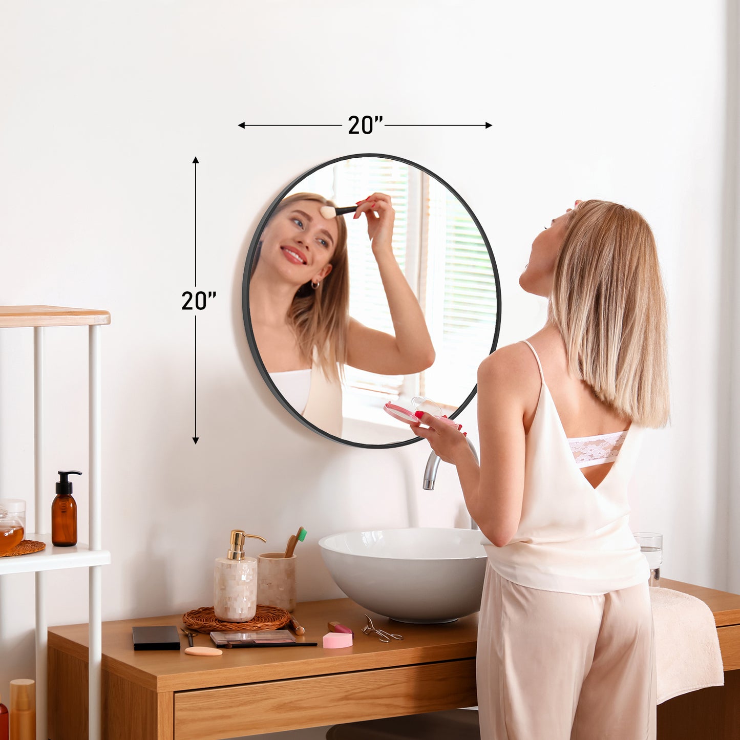“Reflections of Success” – MJHOMEFINDER 20x30 Gold Arched Wall Mirror