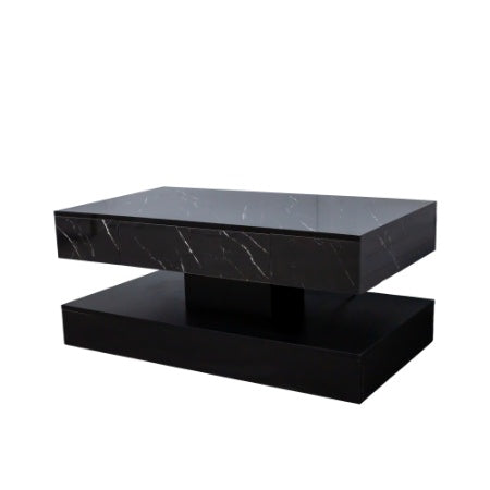 Level Up Living – MJHOMEFINDER Luxe LED Coffee Table w/ Lift-Top & Storage