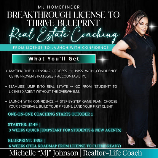 BREAKTHROUGH LICENSE TO THRIVE STARTER - Real Estate Coaching - Starter Package