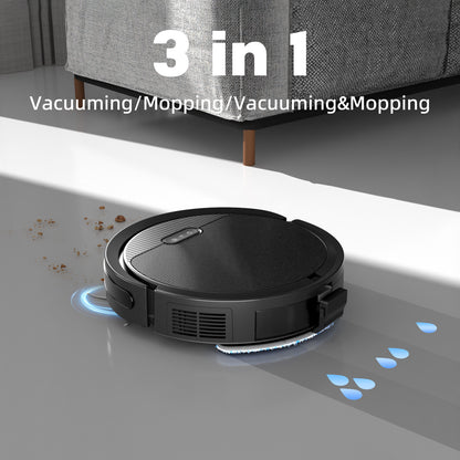 Clean Command V3 – MJHOMEFINDER 3-in-1 Smart Robot Vacuum, Mop & Sweeper (5000Pa)