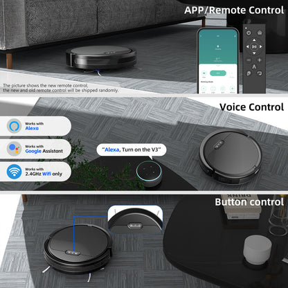 Clean Command V3 – MJHOMEFINDER 3-in-1 Smart Robot Vacuum, Mop & Sweeper (5000Pa)