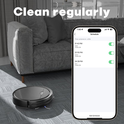 Clean Command V3 – MJHOMEFINDER 3-in-1 Smart Robot Vacuum, Mop & Sweeper (5000Pa)