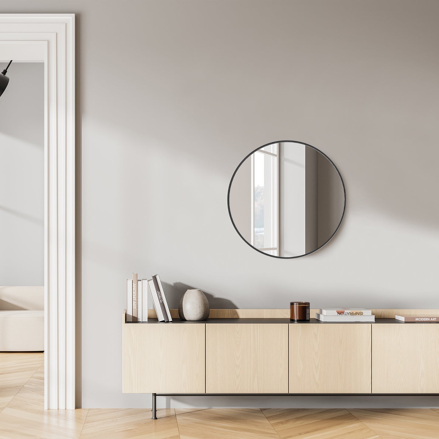 “Reflections of Success” – MJHOMEFINDER 20x30 Gold Arched Wall Mirror